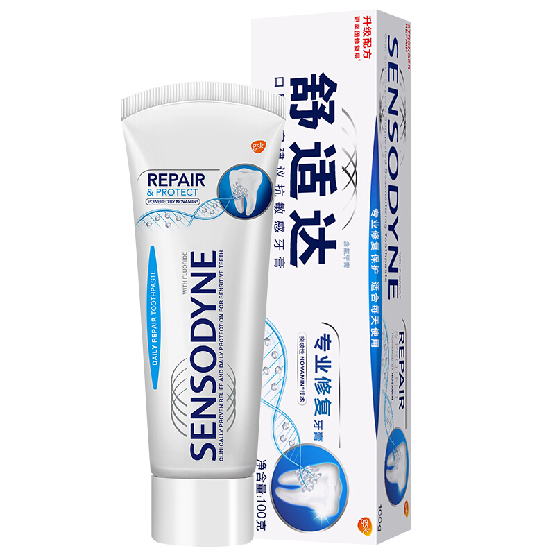 88VIP：SENSODYNE 舒适达 专业修复牙膏 100g 32.4元（需买4件，需用券）