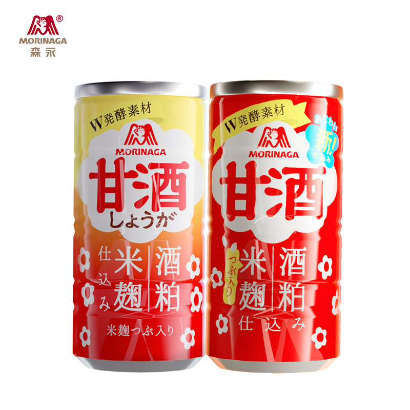 Morinaga 森永 进口原味生姜冰镇甘酒风味清爽大米饮料190g*5罐 23.8元（需用券