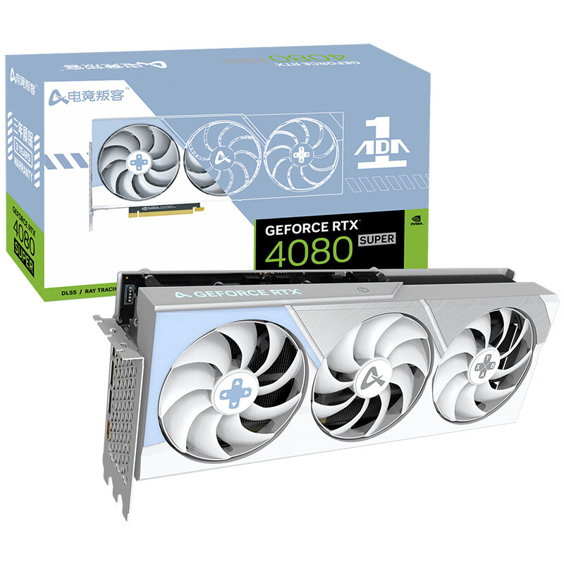 移动端：AX 电竞叛客 RTX 4080 SUPER X3W MAX 16G DLSS 3台式机显卡 电脑设计绘图AI运