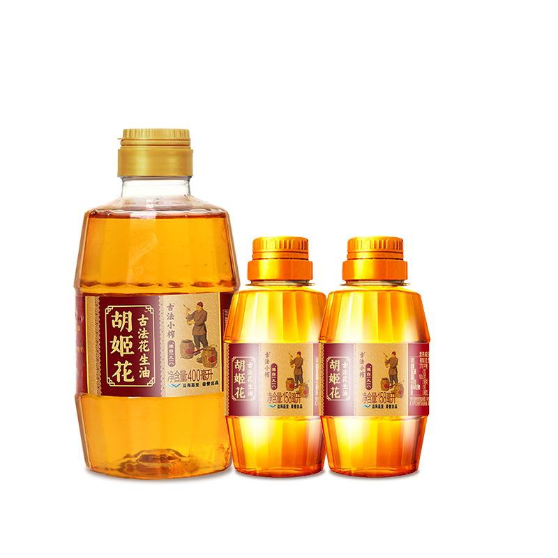 胡姬花 古法小榨花生油 400ml+158ml*2 组合装 716ml 18.78元