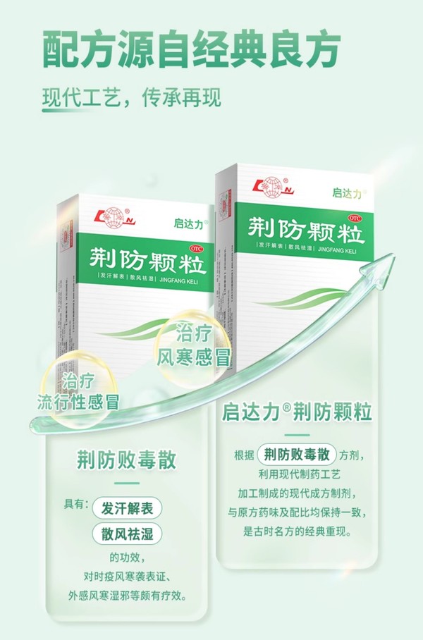 鲁南 荆防颗粒15g*6袋 感冒药 用于风寒感冒 头痛身痛 咳嗽白痰 鼻塞清涕 恶寒无汗中药治感冒 1盒【2天用量】