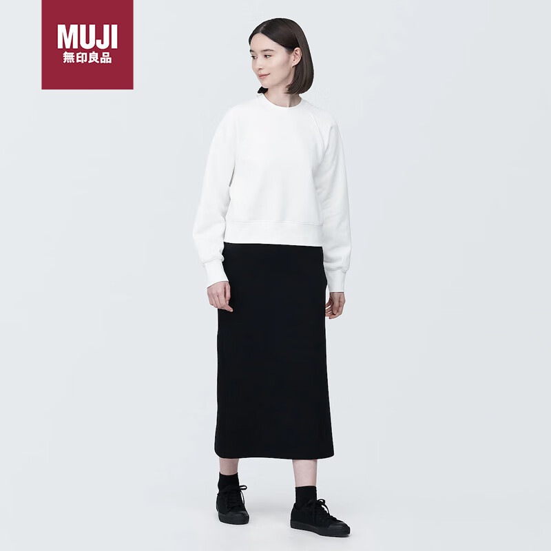 MUJI 无印良品（MUJI）女式 紧密织 运动衫 卫衣 女士女款 白色-卫衣 L 148元