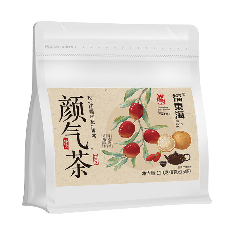 福東海 人参红枣桂圆枸杞颜气茶120克（15袋） 9.9元（需买2件，需用券）