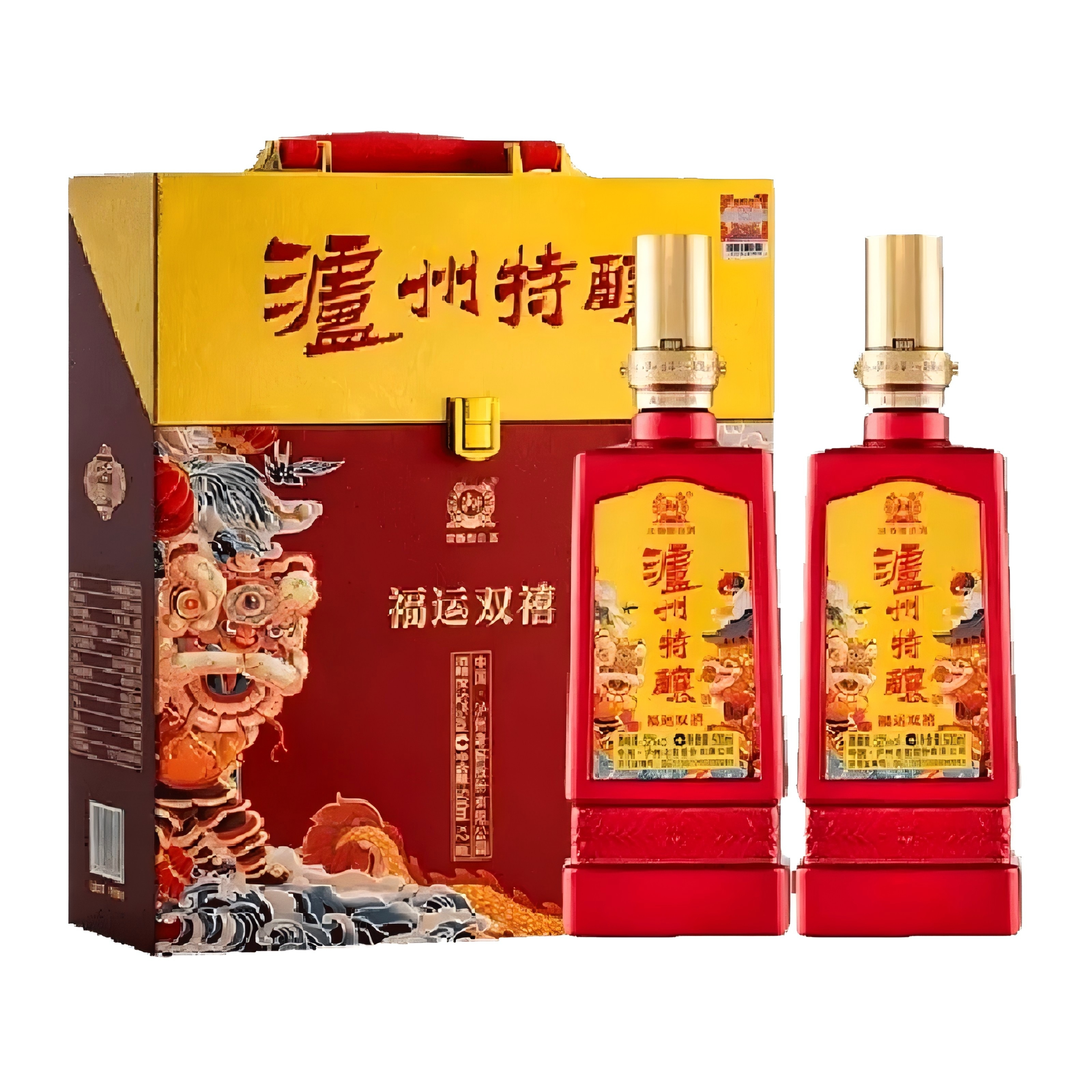 泸州老窖 泸州特酿 福运双禧 52度500ml*2瓶 礼盒装 159元（需用券）