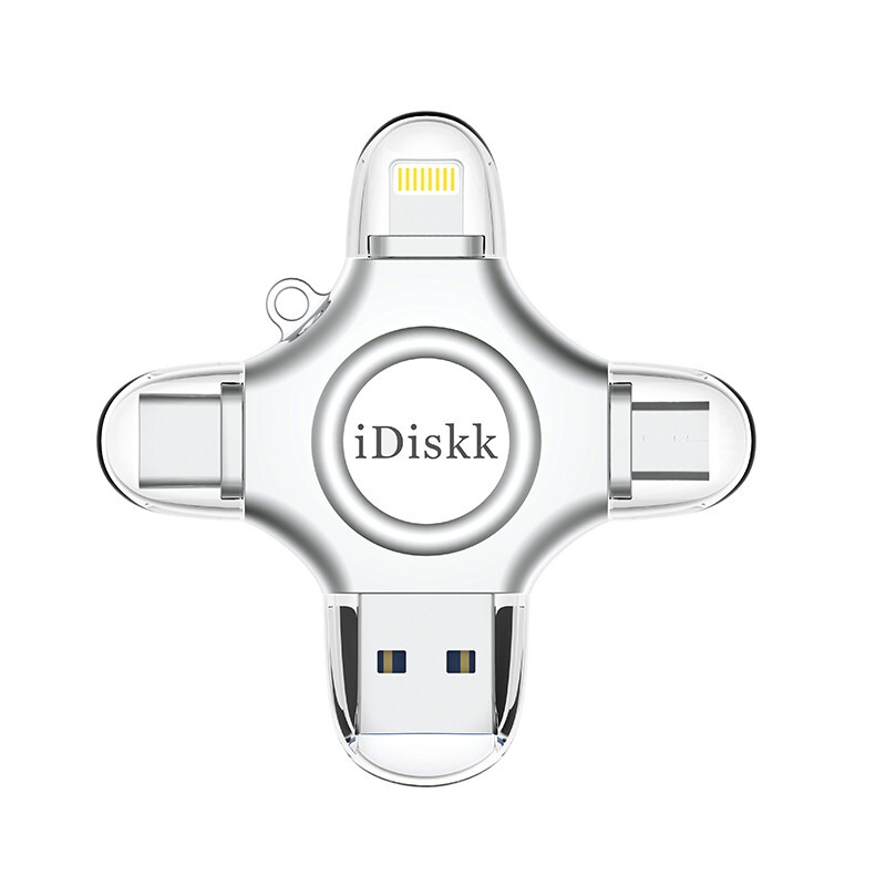 iDiskk U018 旗舰版 USB3.0 U盘 银色 128GB micro-USB/Type-C/苹果lightning接口 254元（需