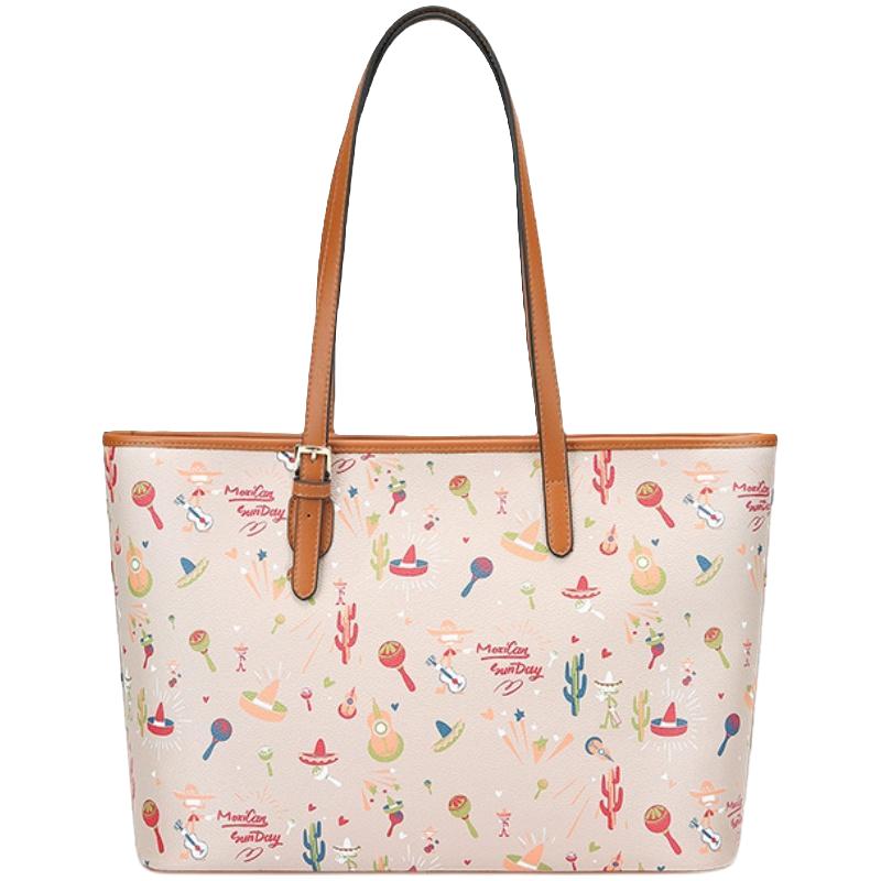 稻草人 女士单肩托特包 82011180119 涂鸦款 105元（需用券）