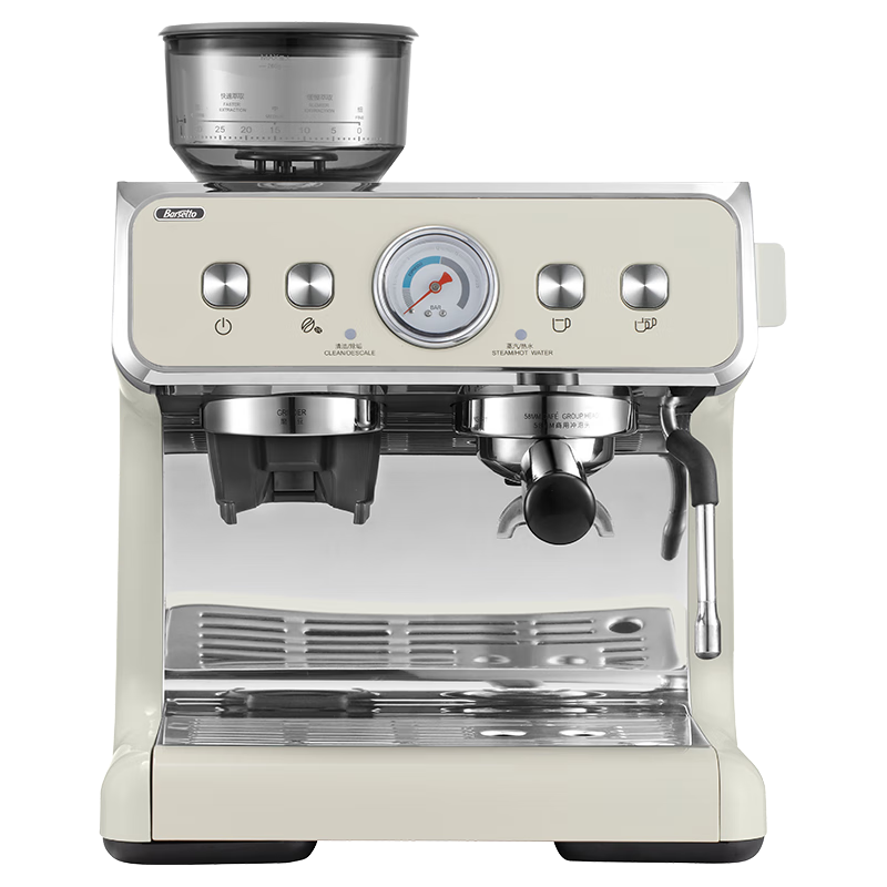 618预售、plus会员：Barsetto 百胜图二代咖啡机 意式半自动家用咖啡机 BAE02米