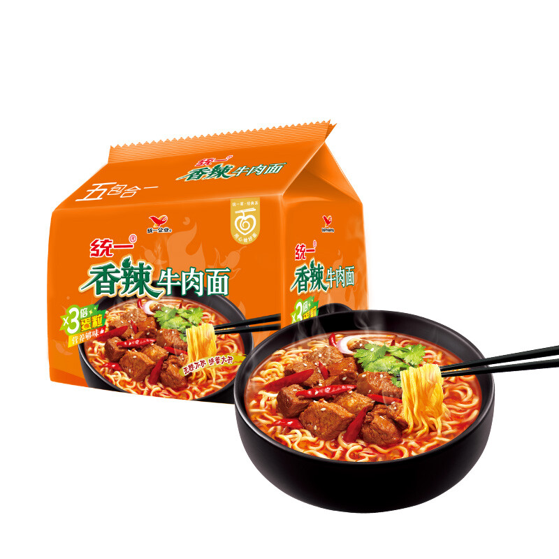 统一 香辣牛肉面 897.5g 9.44元