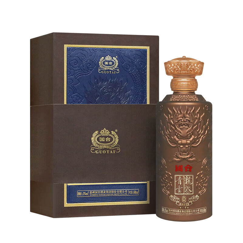 国台 龙酒 53度酱香型白酒500mL 礼盒装 188元(需用券)