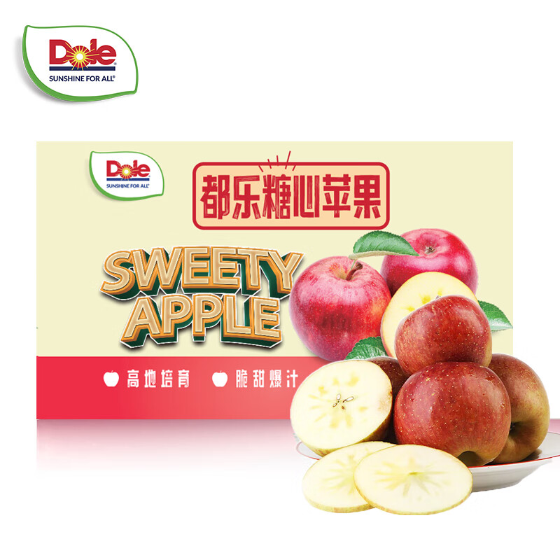 Dole 都乐 国产丑苹果 净重4.2斤 8-14粒简装 34.9元