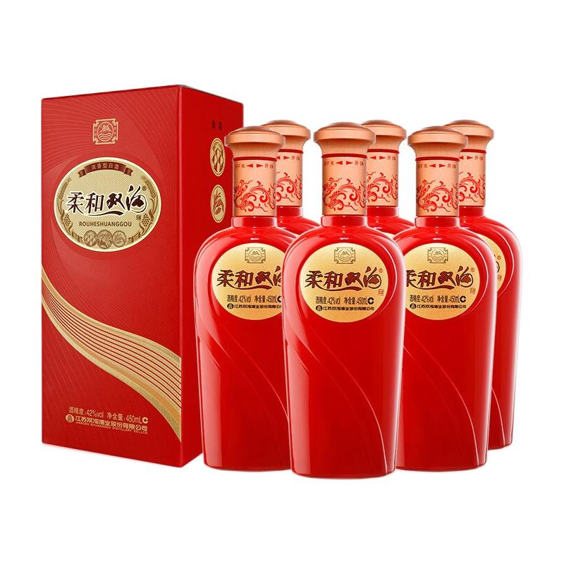 双沟 柔和双沟红柔和42度450mL 6瓶 188.75元（需用券）