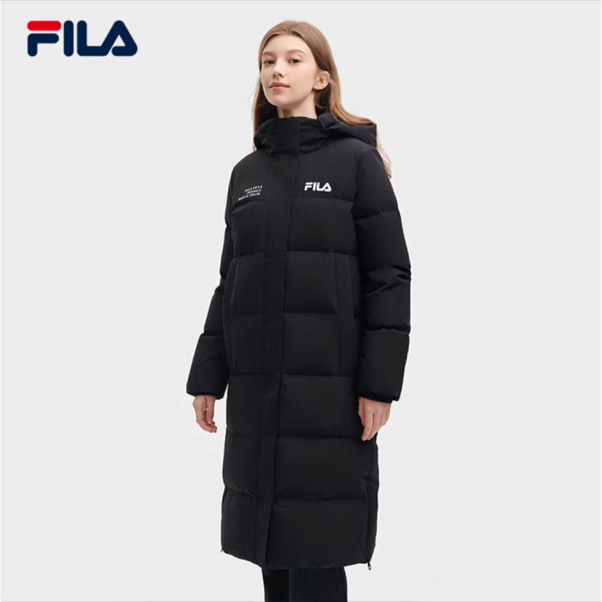 FILA 斐乐官方 女士长款羽绒服 3色可选 1324.52元（需凑单）