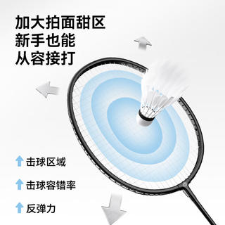 京东京造 羽毛球拍利刃300对拍升级款套装 羽毛球训练比赛深凹槽羽拍2支 49.9元 - 86线报 京东京造 羽毛球拍利刃300对拍升级款套装 羽毛球训练比赛深凹槽羽拍2支 49.9元 - 86线报