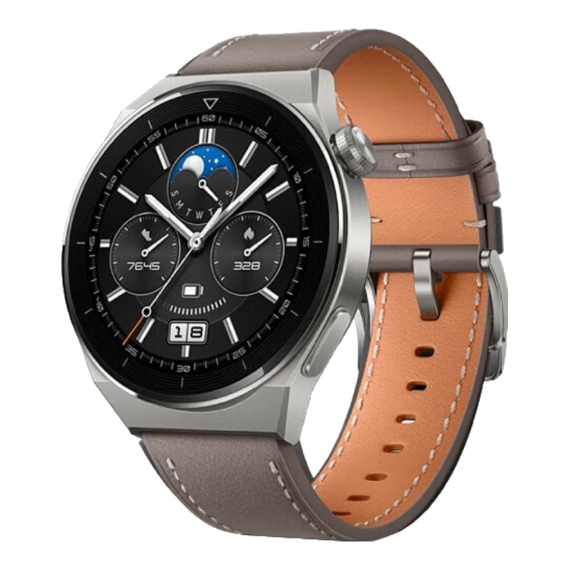 PLUS：华为HUAWEI WATCH GT 3 Pro 灰色真皮表带 46.6mm 1381.06元