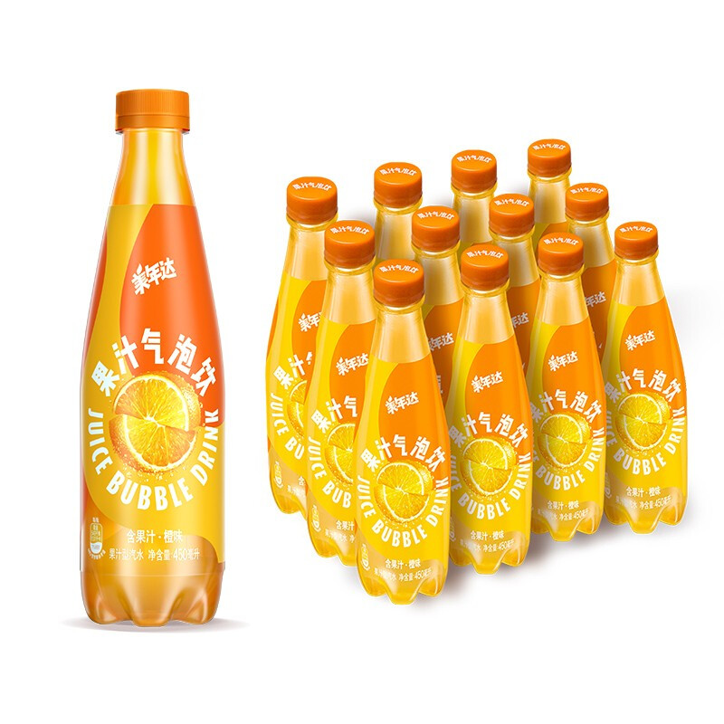 MIRINARA 美年达 果汁气泡饮330ml*12罐 20.25元（需买2件，需用券）