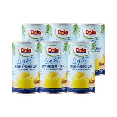 Dole 都乐 轻甜菠萝汁 果汁饮料 177ml*6罐 28.05元 包邮（多重优惠）