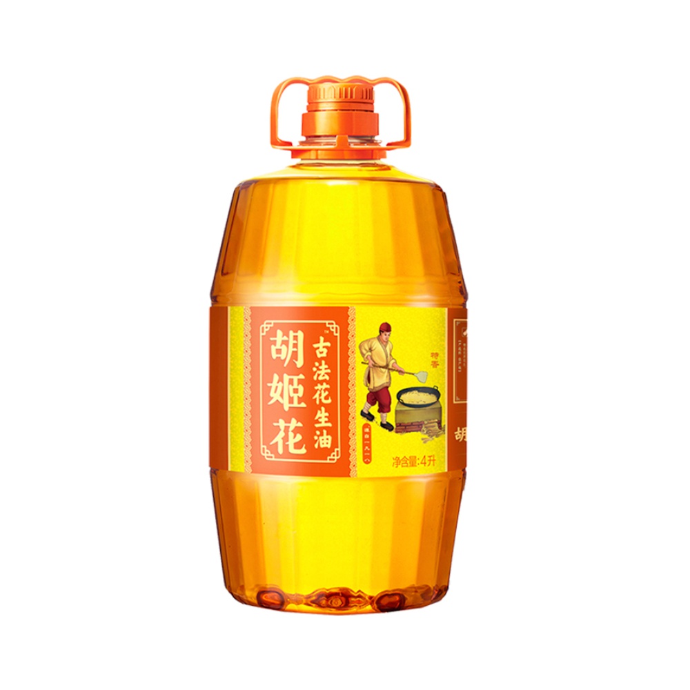 胡姬花 古法花生油 4L/桶 物理压榨 93.96元