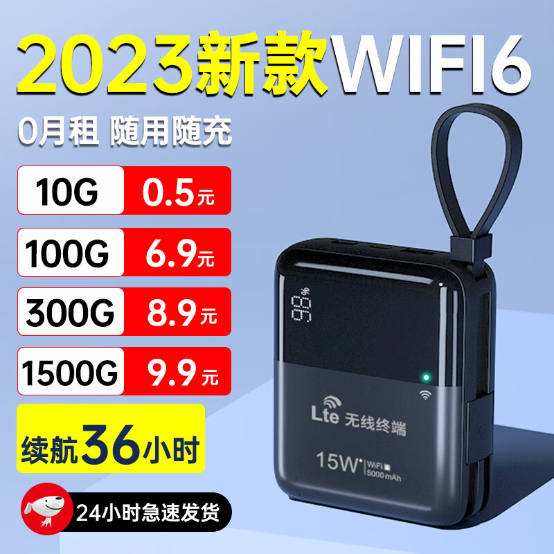SHUOMENG 烁盟 2024款随身wifi免插卡移动wifi 6便携式4G无线wifi上网卡三网通全国