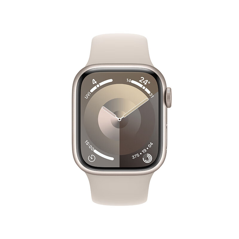 Apple 苹果 Watch Series 9 智能手表GPS款41毫米星光色铝金属表壳 星光S/M 2584.01元