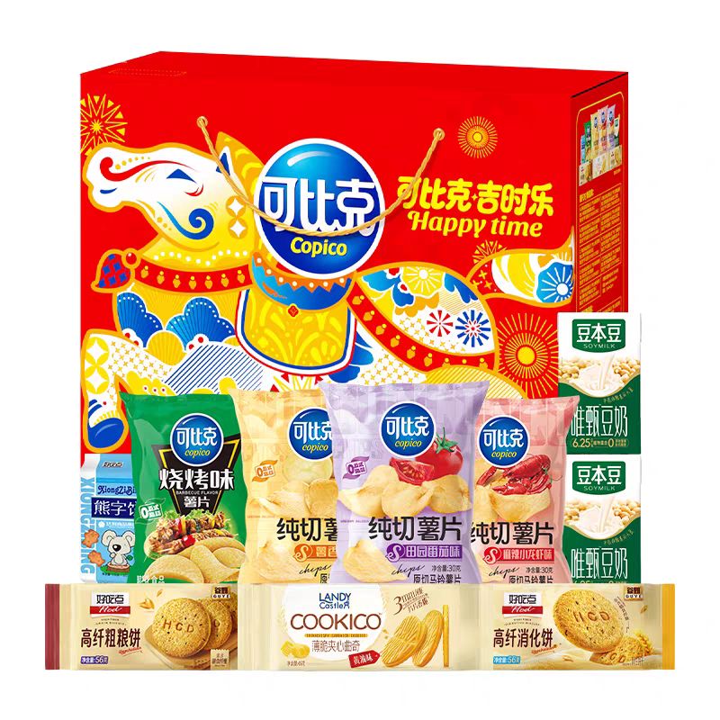 可比克 薯片 105g*3罐 番茄味 零食 16.9元