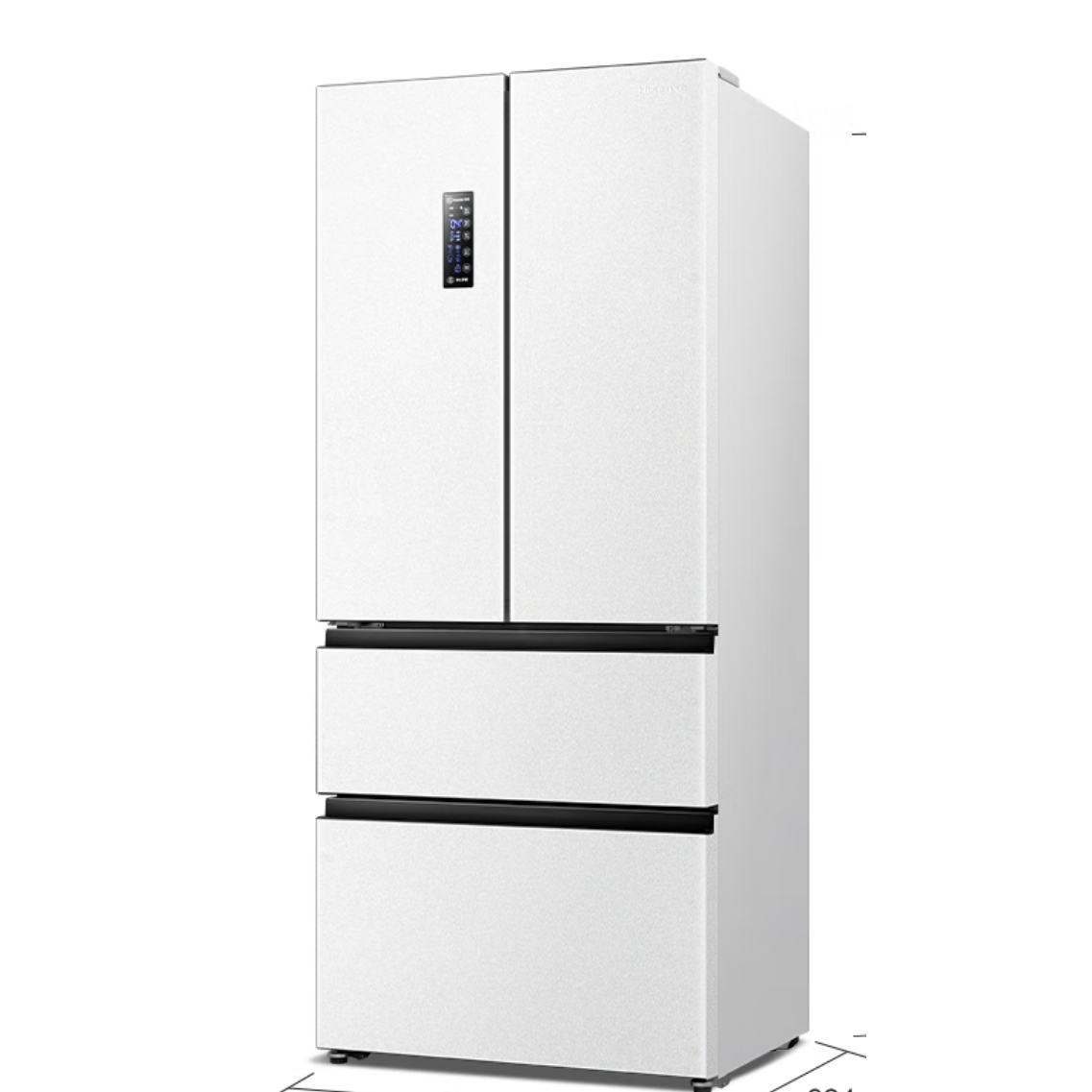 9日20点:海信（Hisense）525L四开门多门法式家用电冰箱一级能效风冷无霜白色