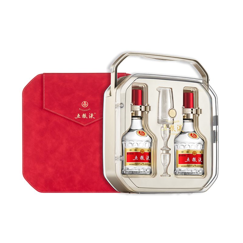 PLUS：五粮液 普五八代 好事成双礼盒 52°浓香型 500mL×2瓶 1701.27元