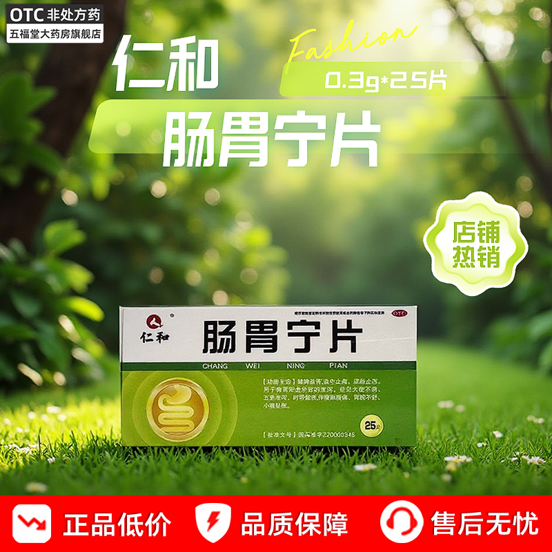 仁和药业 仁和肠胃宁片正品25片大便不调健脾益肾消化不良肠胃炎拉肚子止