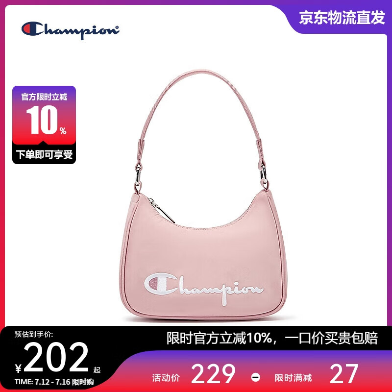 Champion 美国冠军2024新款斜挎包男女 潮流休闲时尚24FWG57 粉色 MIC 187元（需用