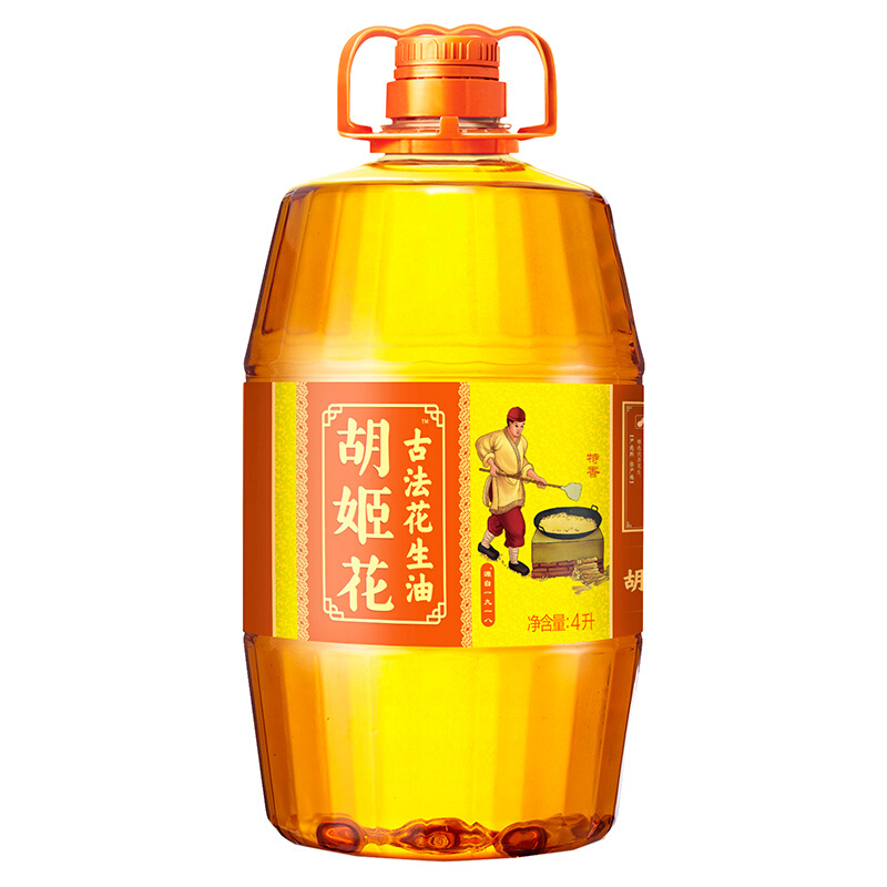 88VIP：胡姬花 古法花生油 4L/桶 物理压榨 94.62元