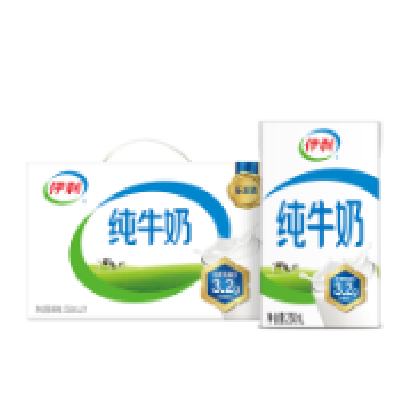 伊利 全脂 純牛奶 3.2g蛋白質盒裝 250ml 21盒 33.79元（需領券，需湊單）