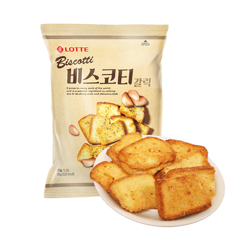 88VIP：LOTTE 乐天 蒜香烤面包片 70g 1件 8.17元