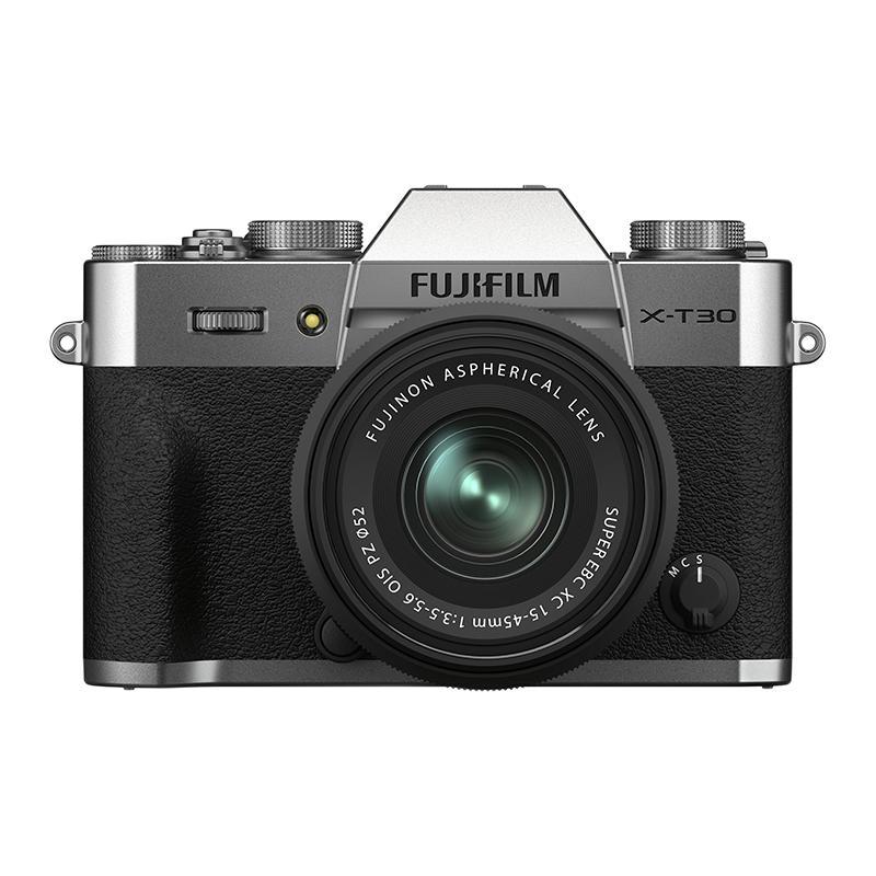 FUJIFILM 富士 X-T30 II APS-C画幅 微单相机 银色 XC 15-45mm F3.5 OIS PZ 变焦镜头 单头