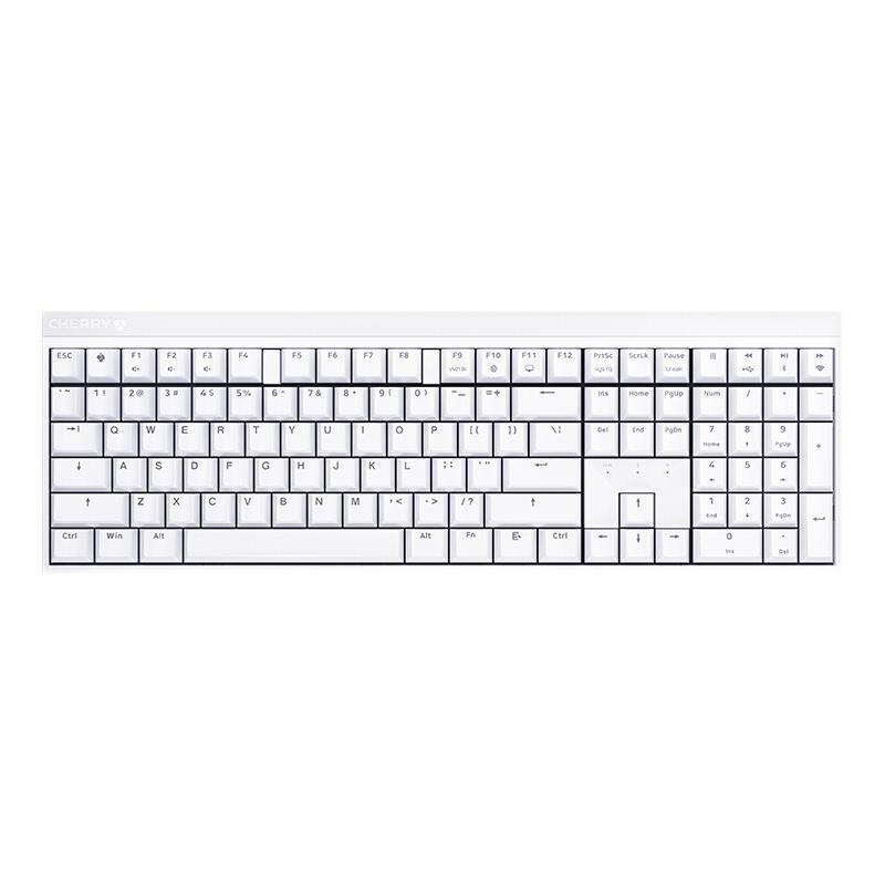 CHERRY MX2.0S Wireless 109键 2.4G蓝牙 多模无线机械键盘 白色 Cherry黑轴 无光 224.1