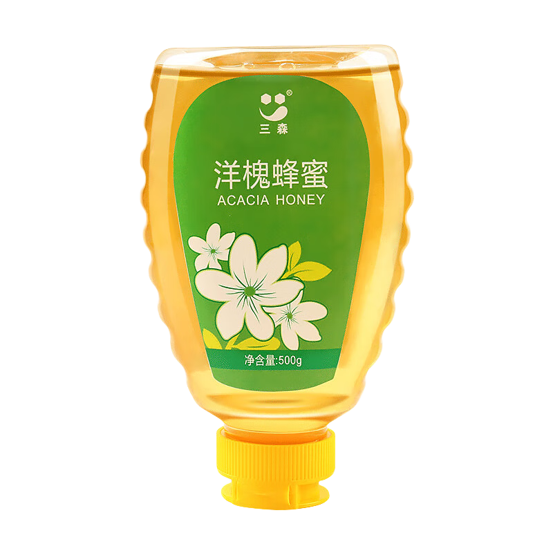 需试用：三森 洋槐蜂蜜槐花蜜单花蜂蜜农家自产成熟蜜 洋槐蜜500g 9.9元