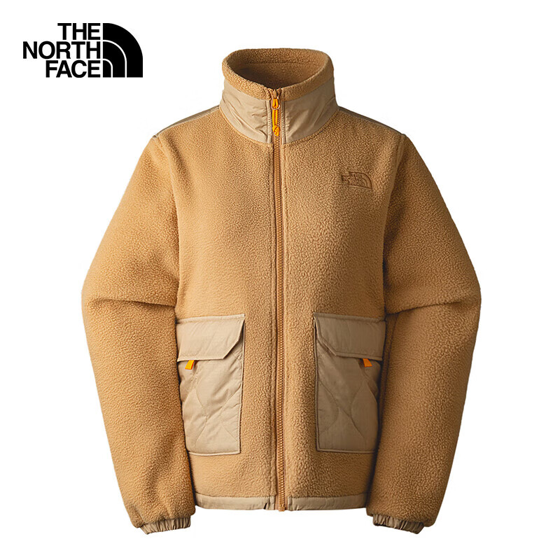 THE NORTH FACE 北面 抓绒外套女户外保暖厚抓绒夹克7QWC 卡其色/K1O M 399元