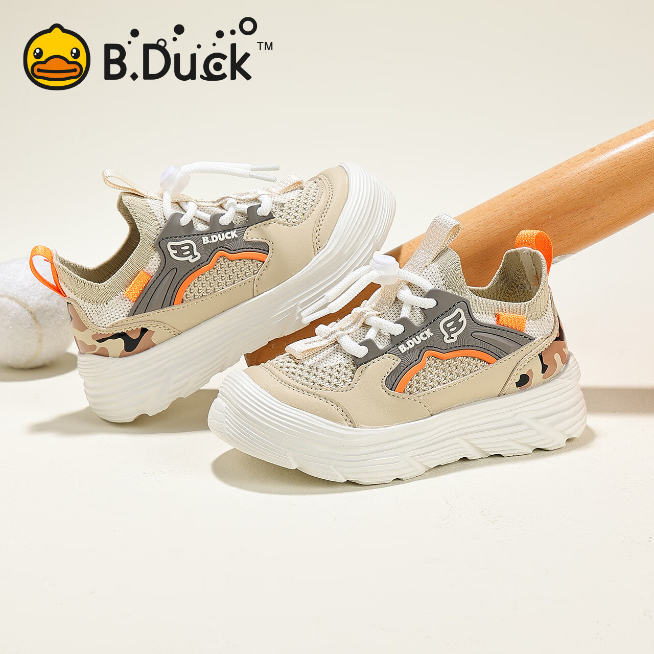 B.Duck 儿童超软网面透气百搭休闲跑步鞋 50.1元 - 线报酷