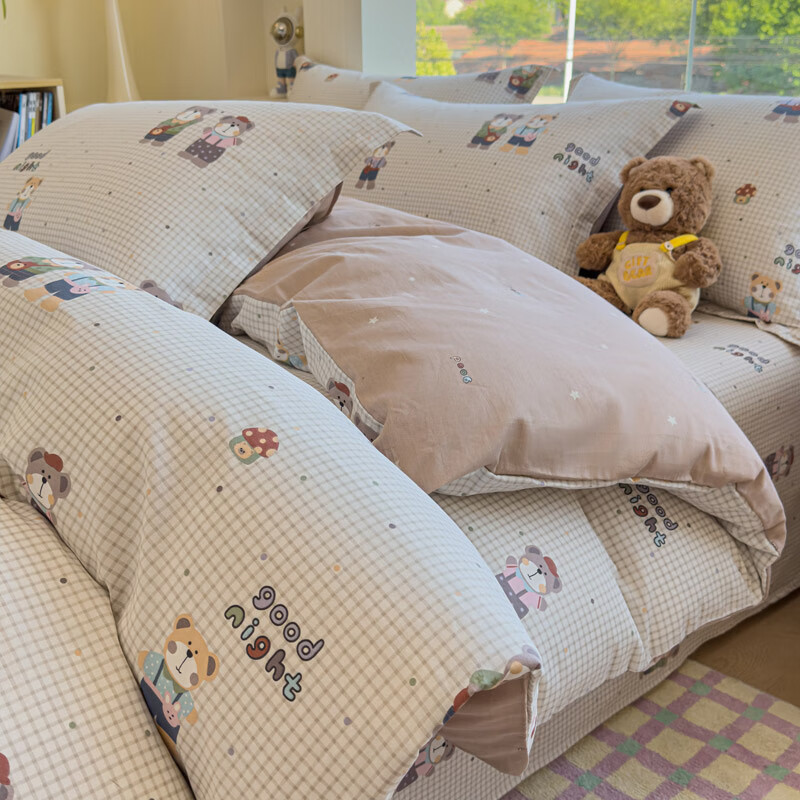 兰芮 LANRUI 新疆棉100%纯棉四件套 床单款 200*230cm 119元（需用券）