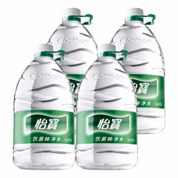 有券的上:C'estbon 怡宝 饮用水 纯净水 4.5L*4桶装水 整箱装 26.9元(需买3件,共80.7元,需用券)