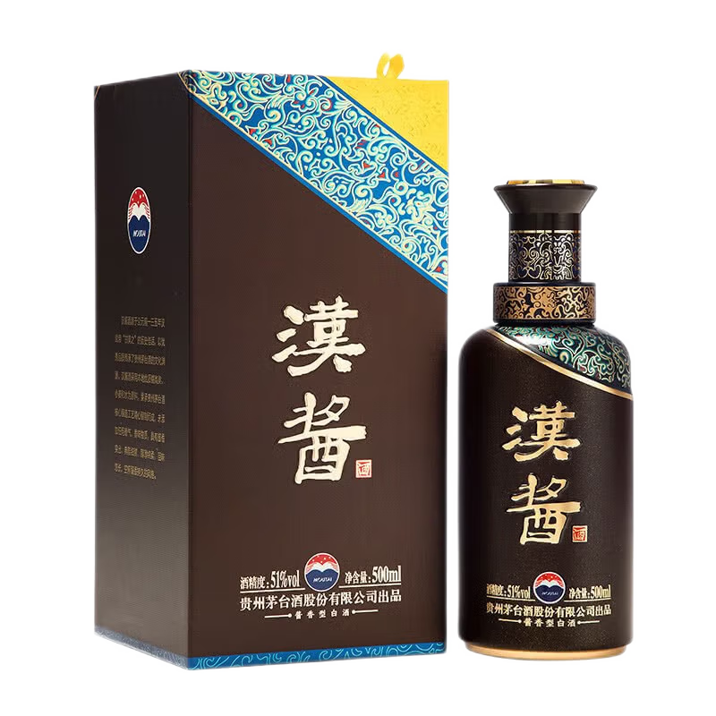 百亿补贴：茅台 茅台汉酱3.0 酱香型白酒 51度 500mL 1瓶 单盒装 298.45元