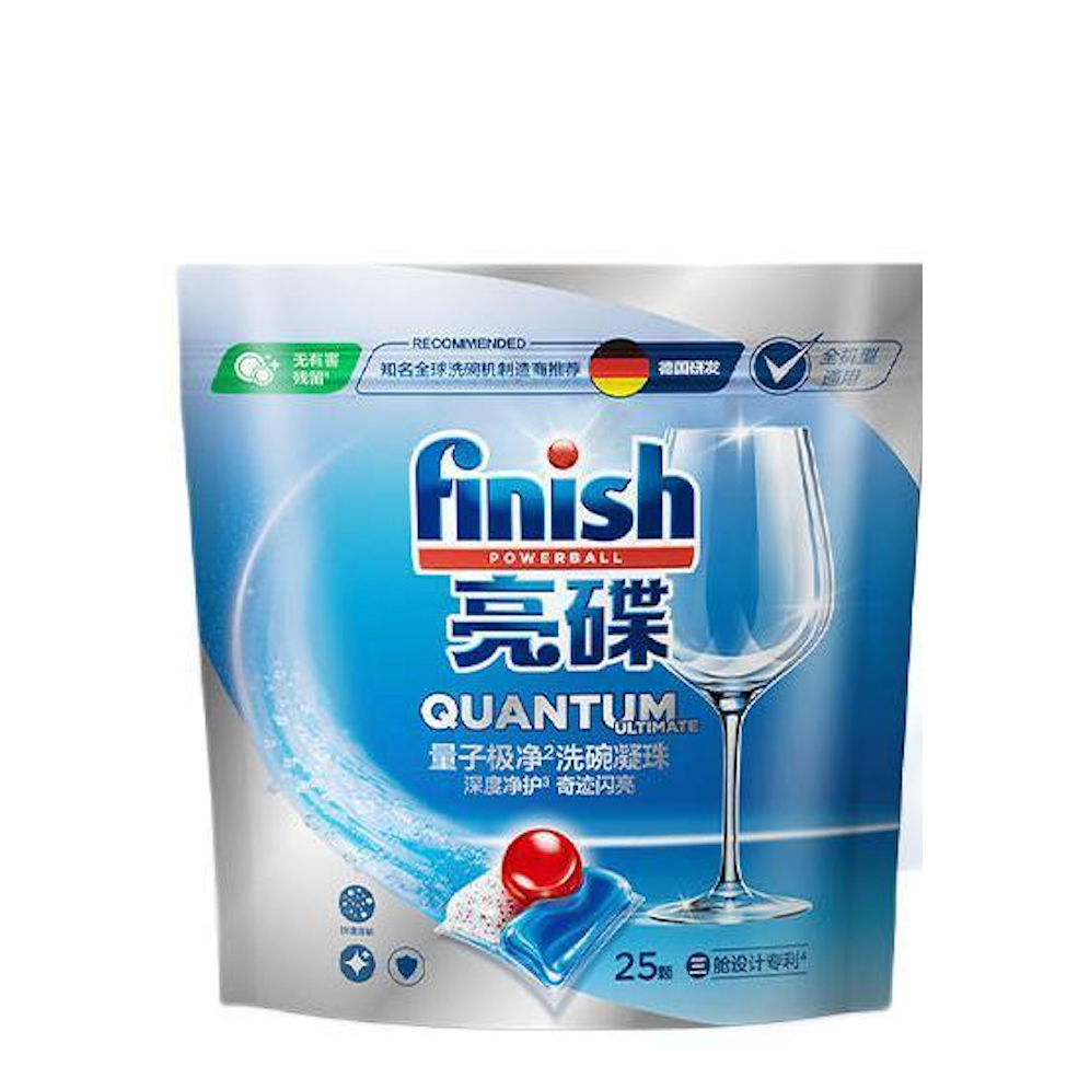 finish 亮碟 洗碗机专用量子极净洗碗凝珠 25颗 95元