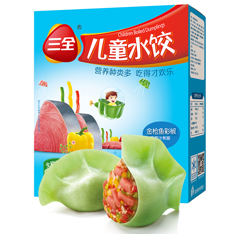 三全 儿童水饺 金枪鱼彩椒味 300g 42只（任选5件） 11.65元（需买5件，需用券