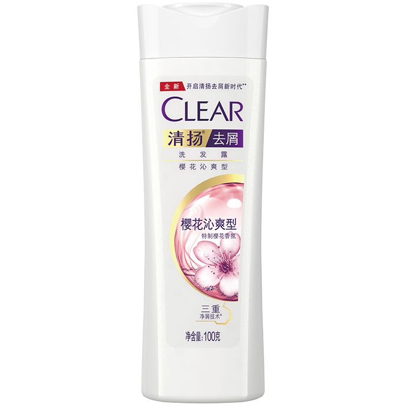 CLEAR 清扬 去屑洗发露 樱花沁爽型 100g 3.9元