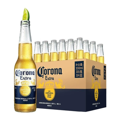 88VIP、需福袋：Corona 科罗娜 啤酒 墨西哥风味 330ml*24瓶 整箱 90.95元包邮（双