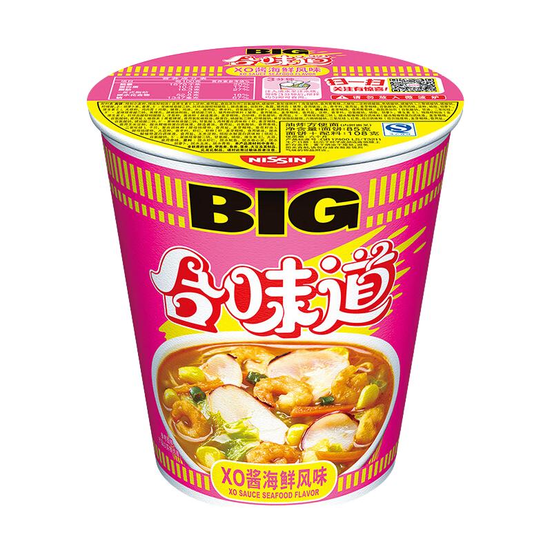 合味道 BIG杯面 XO酱海鲜风味 108g 方便面 4.51元（需买12件，需用券）