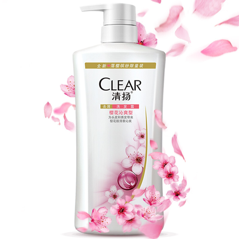 PLUS会员：CLEAR 清扬 去屑洗发露 樱花沁爽型 500ml 26.65元（需买2件，需用券）