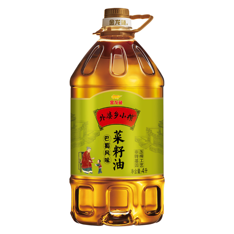 外婆乡小榨 巴蜀菜籽油4L/桶 56.9元