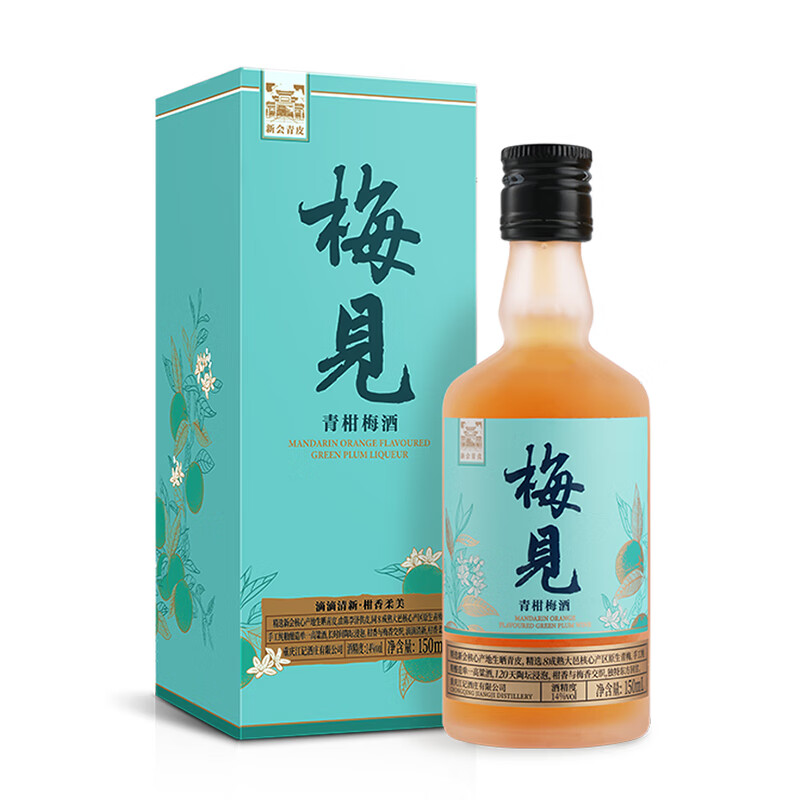 MeiJian 梅见 青柑青梅酒 果酒 14度 150ml礼盒 10.9元