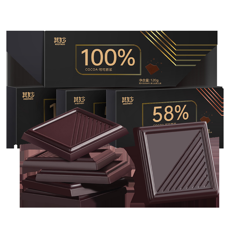 限地区、京东特价APP：其妙 纯黑巧克力 58%可可 120g*3件 14.8元包邮（双重优惠，4.93元/件）