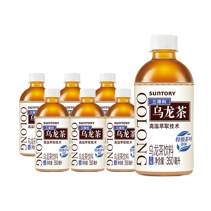 SUNTORY 三得利 无糖乌龙茶350ml*6瓶 20.3元