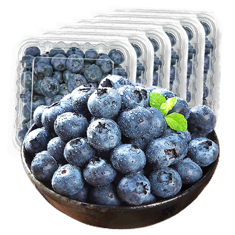 PLuS会员立减:呈鲜菓农 国产蓝莓 甄选大果 6盒【单盒125g】 49.3元